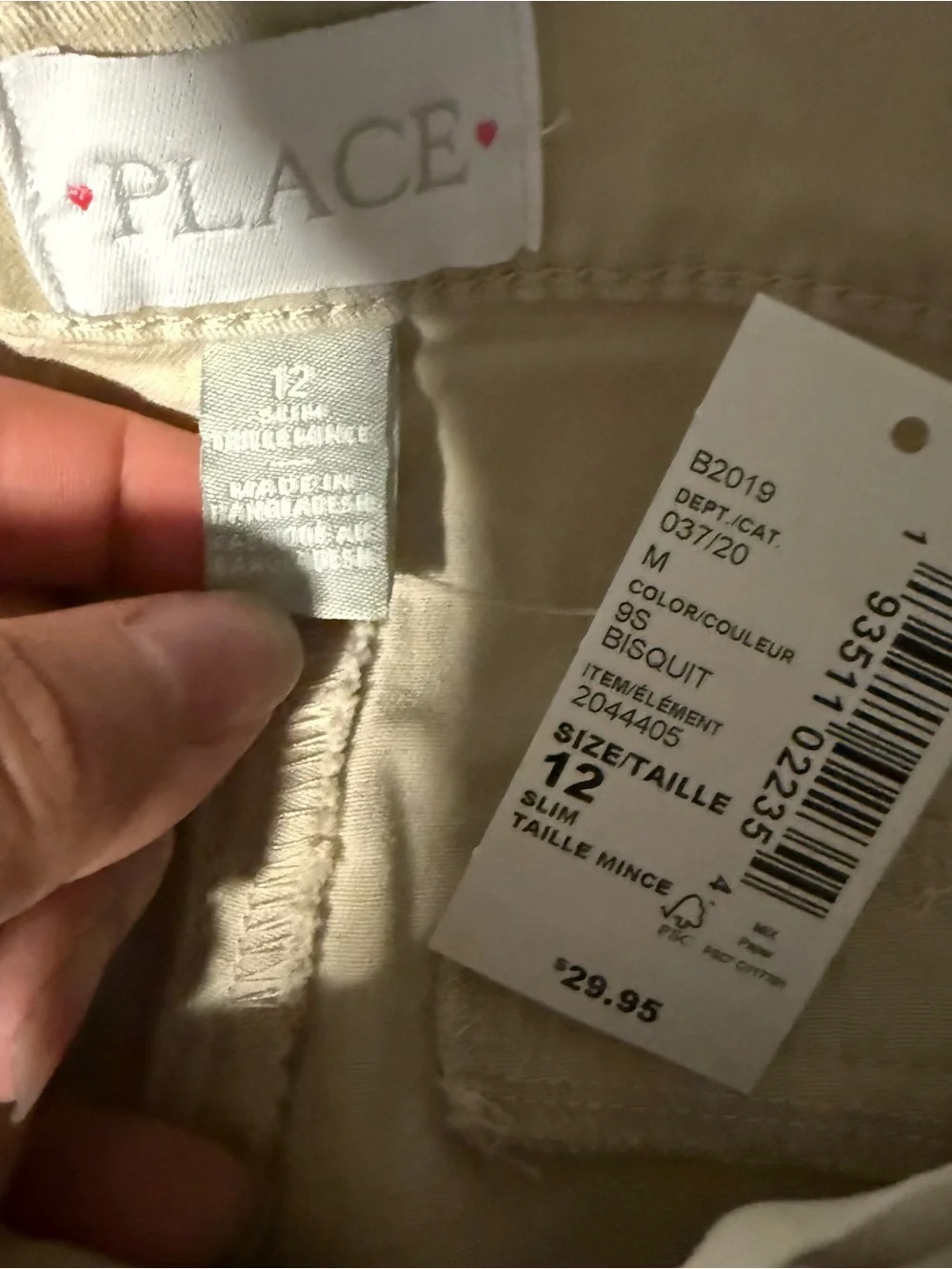 NWT Childrens Place Girls Uniform Cotton Stretch Skinny Chino Pants Lot 3 Size 1